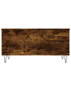 Tavolino da Salotto Rovere Fumo 90x44,5x45 cm Legno Multistrato