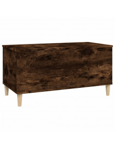 Tavolino da Salotto Rovere Fumo 90x44,5x45 cm Legno Multistrato