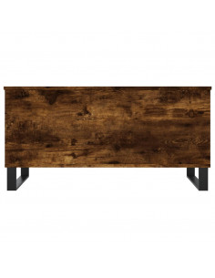 Tavolino da Salotto Rovere Fumo 90x44,5x45 cm Legno Multistrato