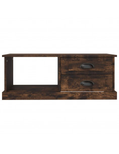 Tavolino da Salotto Rovere Fumo 90x50x35 cm Legno Multistrato