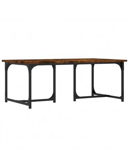 Tavolino da Salotto Rovere Fumo 90x50x35 cm Legno Multistrato