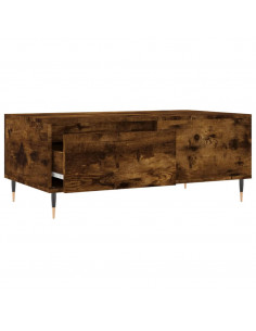Tavolino da Salotto Rovere Fumo 90x50x36,5 cm Legno Multistrato