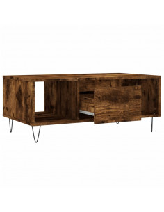 Tavolino da Salotto Rovere Fumo 90x50x36,5 cm Legno Multistrato