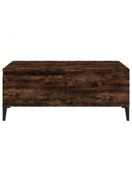 Tavolino da Salotto Rovere Fumo 90x50x36,5 cm Legno Multistrato