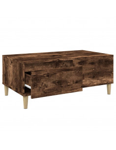 Tavolino da Salotto Rovere Fumo 90x50x36,5 cm Legno Multistrato