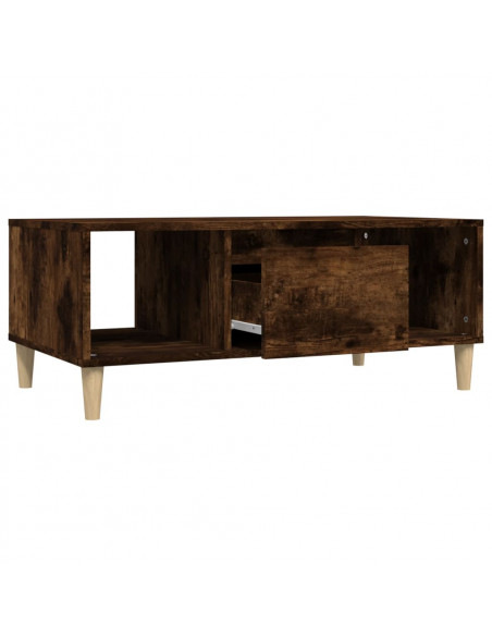 Tavolino da Salotto Rovere Fumo 90x50x36,5 cm Legno Multistrato