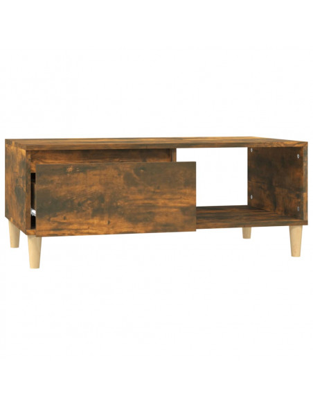 Tavolino da Salotto Rovere Fumo 90x50x36,5 cm Legno Multistrato