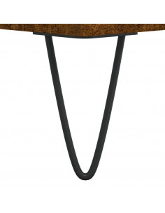 Tavolino da Salotto Rovere Fumo 90x50x40cm in Legno Multistrato