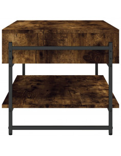 Tavolino da Salotto Rovere Fumo 90x50x45cm in Legno Multistrato