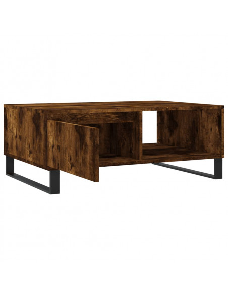 Tavolino da Salotto Rovere Fumo 90x60x35cm in Legno Multistrato