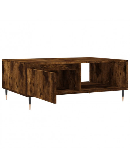 Tavolino da Salotto Rovere Fumo 90x60x35cm in Legno Multistrato