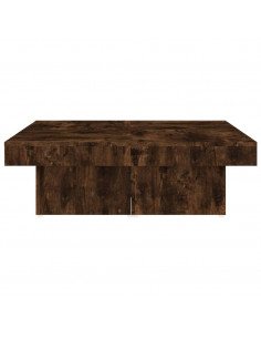 Tavolino da Salotto Rovere Fumo 90x90x28 cm Legno Multistrato
