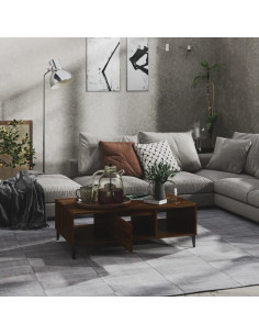 Tavolino da Salotto Rovere Marrone 103,5x60x35cm in Truciolato