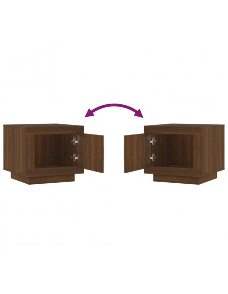 Tavolino da Salotto Rovere Marrone 51x50x45 cm Legno Compensato
