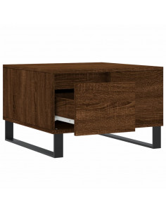 Tavolino da Salotto Rovere Marrone 55x55x36,5 cm in Multistrato