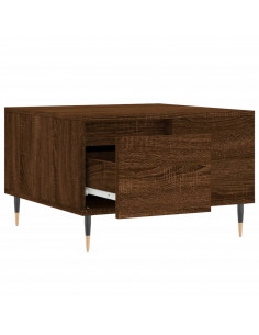 Tavolino da Salotto Rovere Marrone 55x55x36,5 cm in Multistrato
