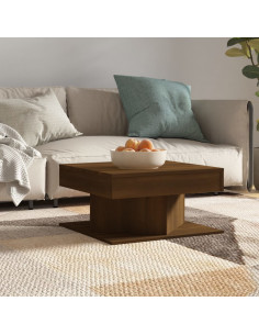Tavolino da Salotto Rovere Marrone 57x57x30cm Legno Multistrato