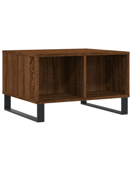 Tavolino da Salotto Rovere Marrone 60x50x36,5 cm in Multistrato