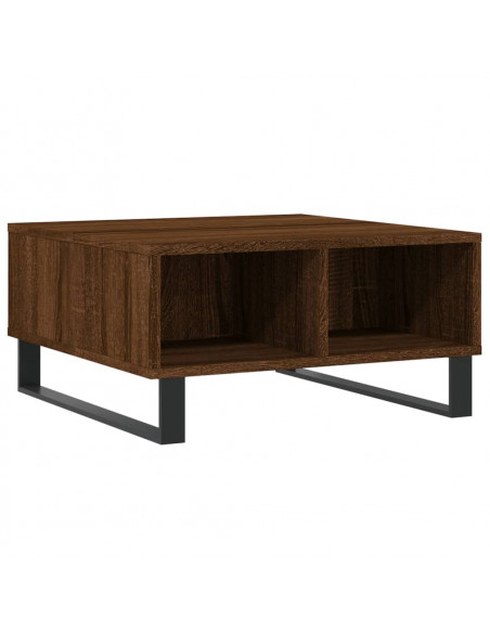 Tavolino da Salotto Rovere Marrone 60x60x30cm Legno Multistrato