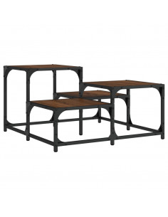 Tavolino da Salotto Rovere Marrone 68x68x40cm Legno Multistrato