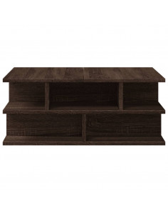 Tavolino da Salotto Rovere Marrone 70x70x29cm Legno Multistrato