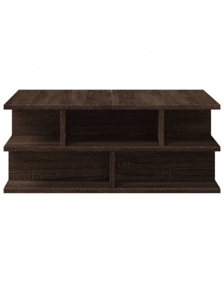 Tavolino da Salotto Rovere Marrone 70x70x29cm Legno Multistrato