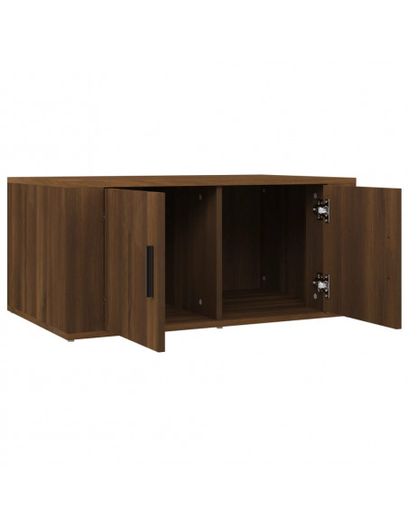 Tavolino da Salotto Rovere Marrone 80x50x36cm Legno Multistrato
