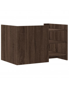 Tavolino da Salotto Rovere Marrone 80x50x50cm Legno Multistrato