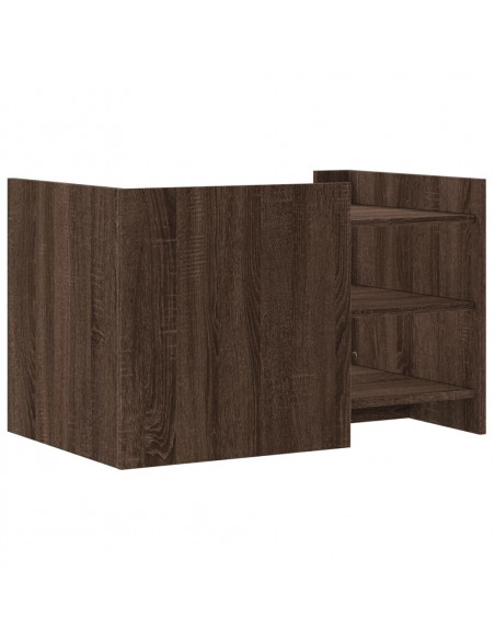 Tavolino da Salotto Rovere Marrone 80x50x50cm Legno Multistrato