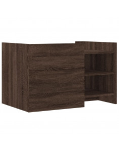 Tavolino da Salotto Rovere Marrone 80x50x50cm Legno Multistrato