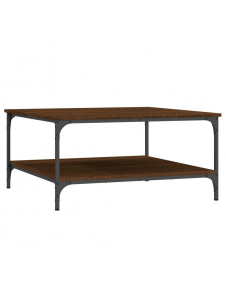 Tavolino da Salotto Rovere Marrone 80x80x40cm Legno Multistrato