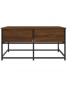 Tavolino da Salotto Rovere Marrone 80x80x40cm Legno Multistrato