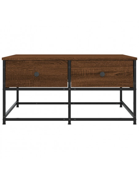 Tavolino da Salotto Rovere Marrone 80x80x40cm Legno Multistrato