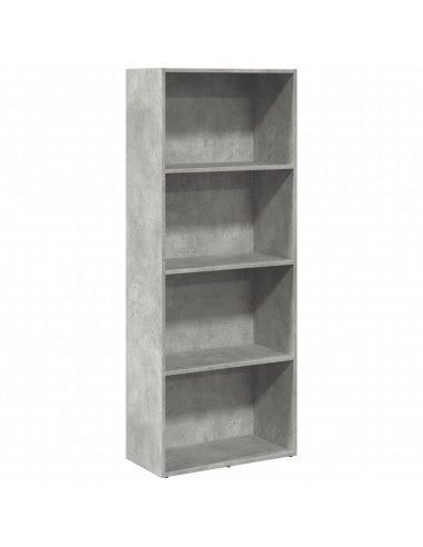 Libreria Grigio Cemento 60x30x152 cm in Legno Multistrato