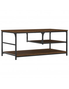 Tavolino da Salotto Rovere Marrone 90x49x40cm Legno Multistrato