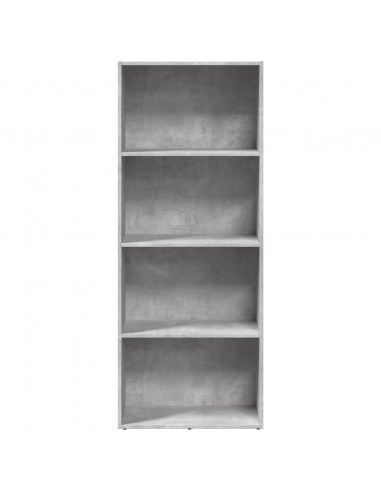 Libreria Grigio Cemento 60x30x152 cm in Legno Multistrato