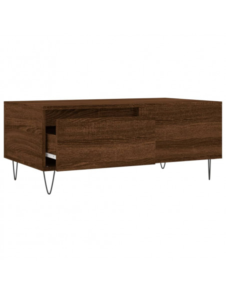 Tavolino da Salotto Rovere Marrone 90x50x36,5 cm in Multistrato