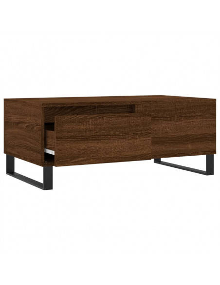 Tavolino da Salotto Rovere Marrone 90x50x36,5 cm in Multistrato