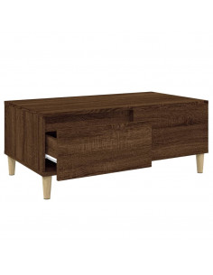 Tavolino da Salotto Rovere Marrone 90x50x36,5 cm in Multistrato