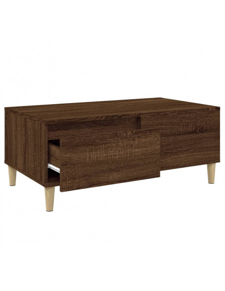Tavolino da Salotto Rovere Marrone 90x50x36,5 cm in Multistrato