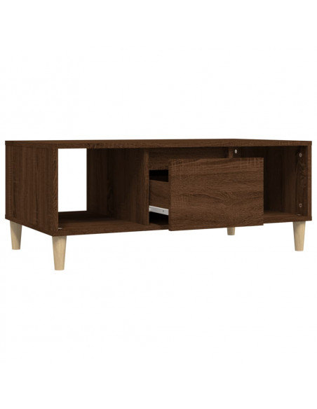 Tavolino da Salotto Rovere Marrone 90x50x36,5 cm in Multistrato