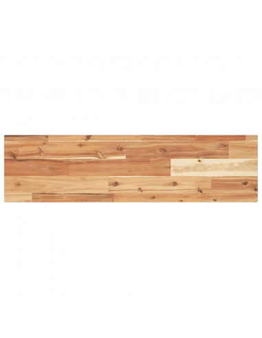 Piano Tavolo Rettangolare 100x20x2 cm Legno Massello di Acacia