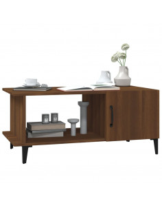 Tavolino da Salotto Rovere Marrone 90x50x40cm Legno Multistrato