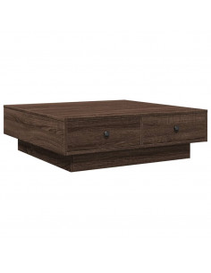 Tavolino da Salotto Rovere Marrone 90x90x28cm Legno Multistrato