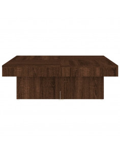Tavolino da Salotto Rovere Marrone 90x90x28cm Legno Multistrato