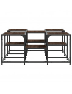 Tavolino da Salotto Rovere Marrone 91x91x40cm Legno Multistrato