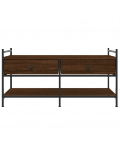 Tavolino da Salotto Rovere Marrone 99x50x50cm Legno Multistrato