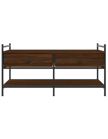 Tavolino da Salotto Rovere Marrone 99x50x50cm Legno Multistrato