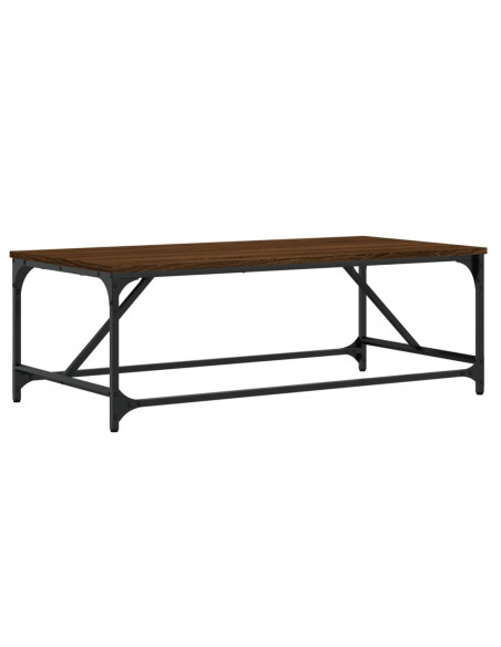 Tavolino da Salotto Rovere Marrone100x50x35cm Legno Multistrato