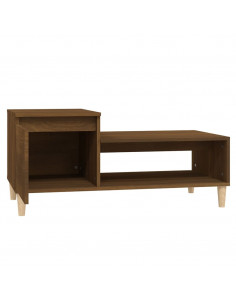 Tavolino da Salotto Rovere Marrone100x50x45cm Legno Multistrato